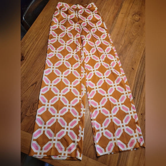 Zara Printed Pajama Style Trouser Pants Wide Leg. XS. New without tags. Gorgeous - Picture 4 of 7